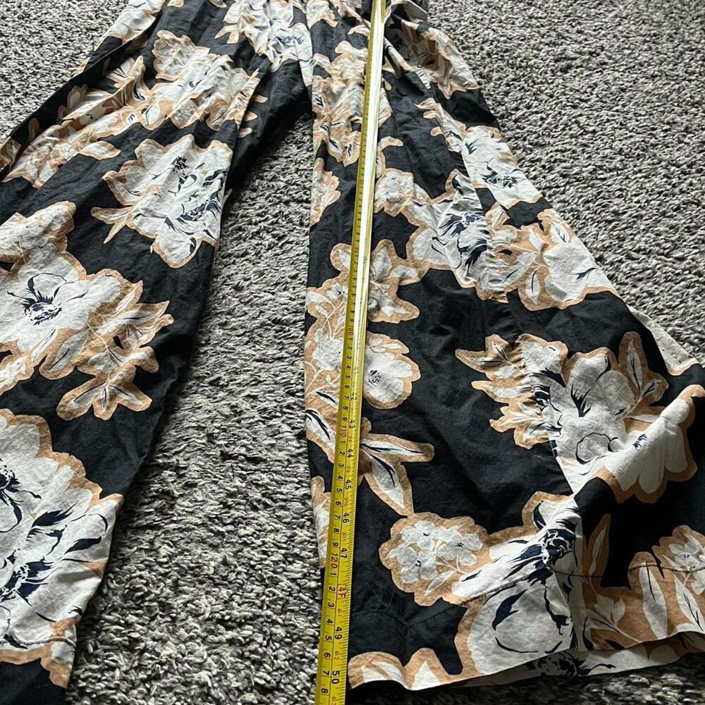Evereve High Waisted Wide Leg Women M Boho Floral Festival Flowy Cottagecore 80s - Picture 4 of 7